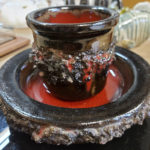 Ashtray & Cigarette Holder, Ceramic, Lava